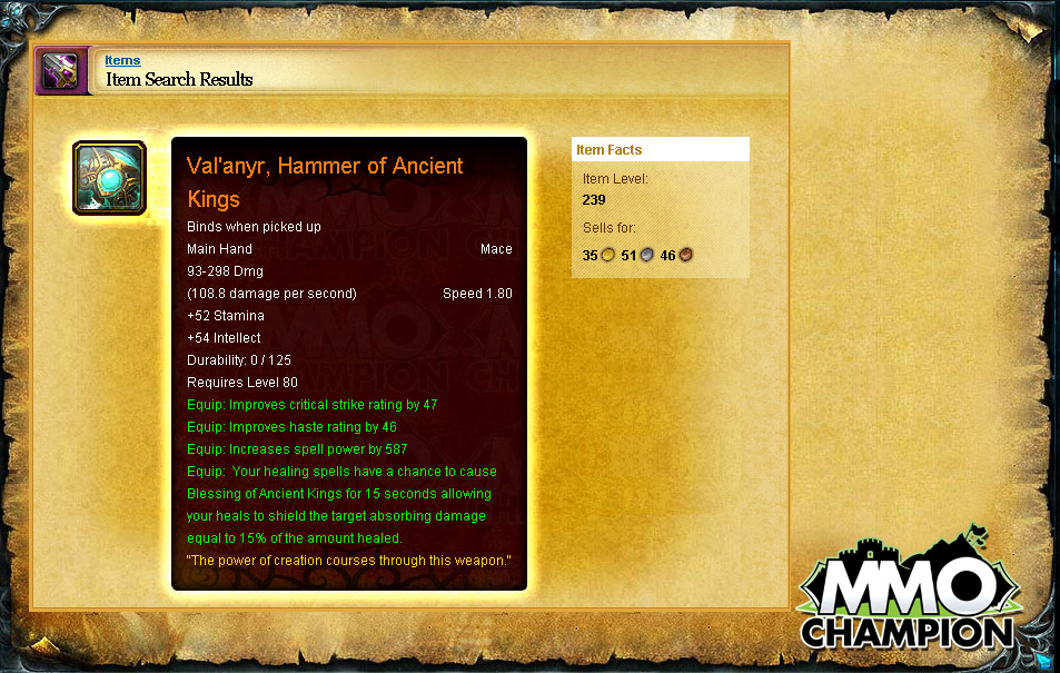 Val’anyr’s Vilification?