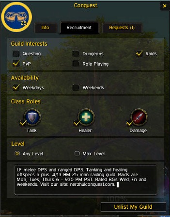 Improving the in-game Recruitment System